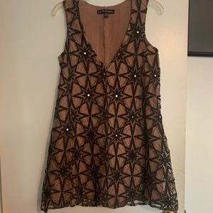 Love and Lemons mini dress w/ star lace